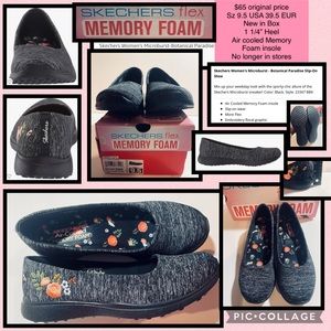 Sz 9.5 USA 39.5 EUR ⭐️New in Box Skechers Microburst Botanical Paradise Slip ons
